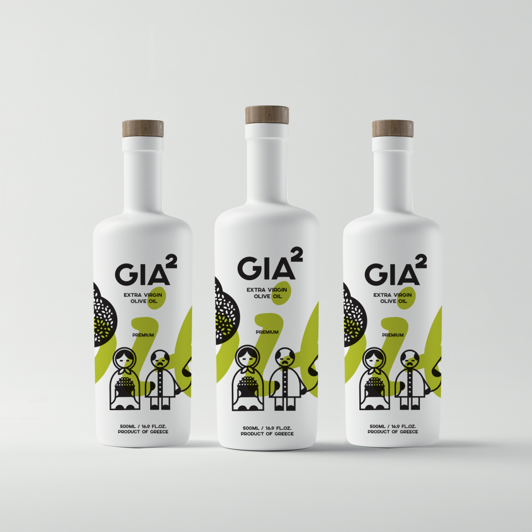 手繪特級初榨橄欖油包裝設計欣賞(圖1)