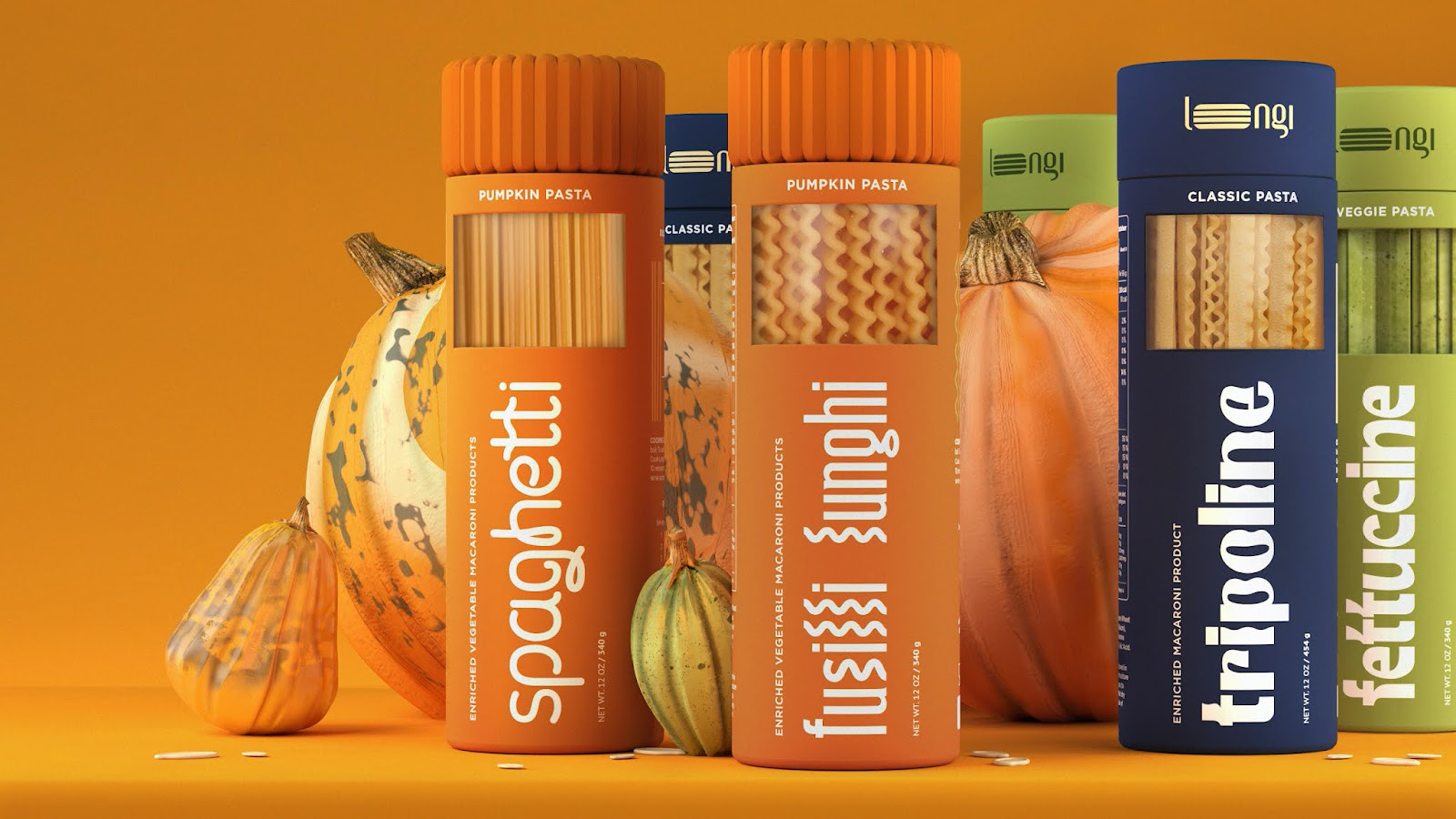 南瓜意面外包裝設計欣賞(圖1)