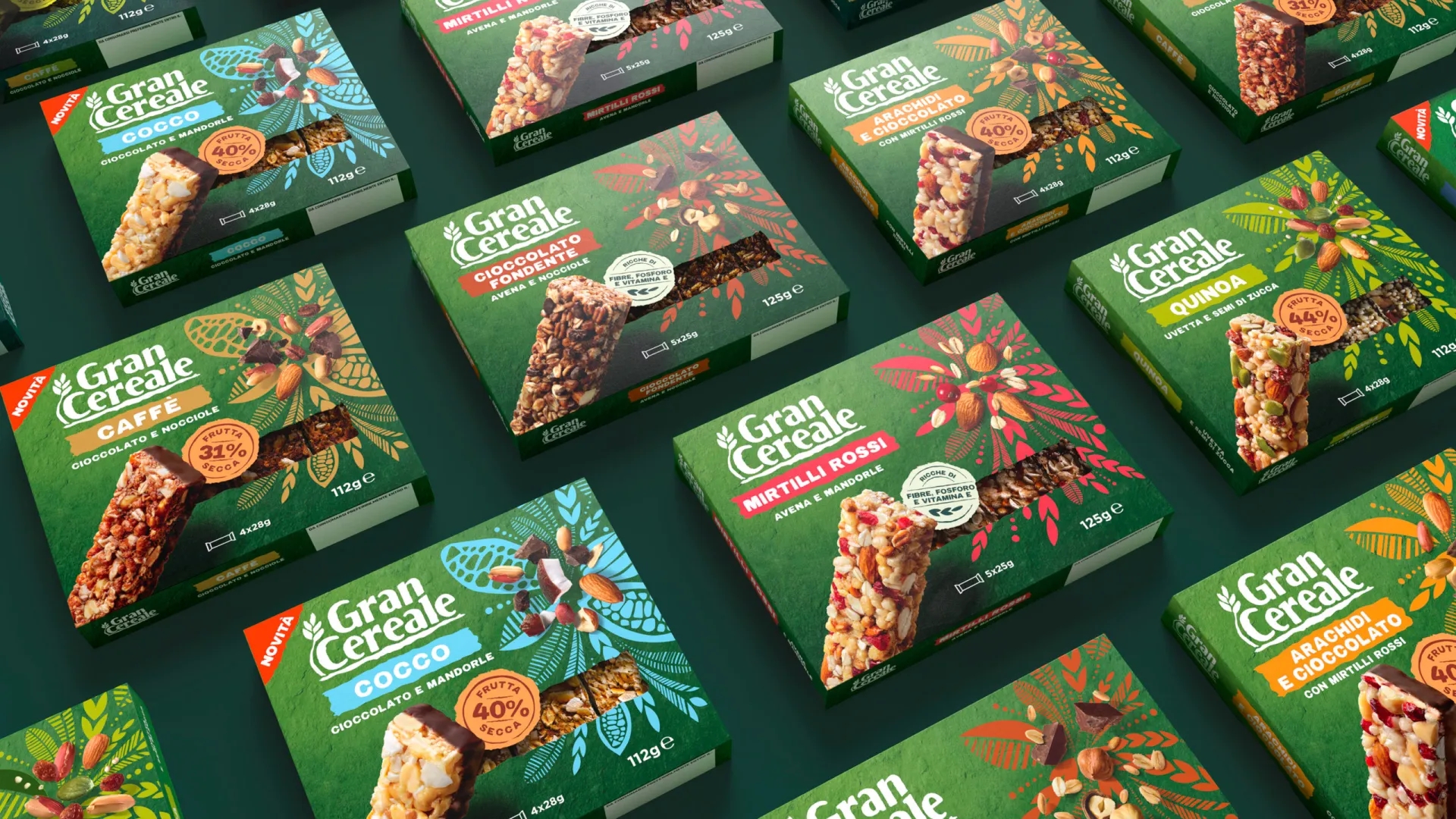 色彩繽紛的谷物棒外包裝盒設計作品欣賞(圖1) 色彩繽紛的谷物棒外包裝盒設計作品欣賞(圖1)