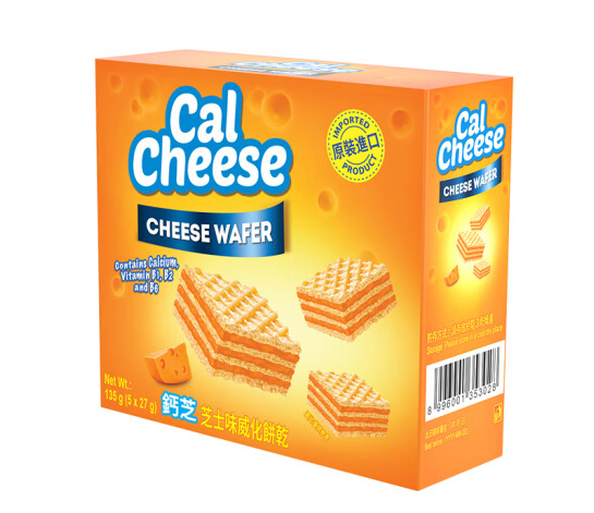 兒童零食芝士威化餅紙盒包裝設計欣賞(圖1)