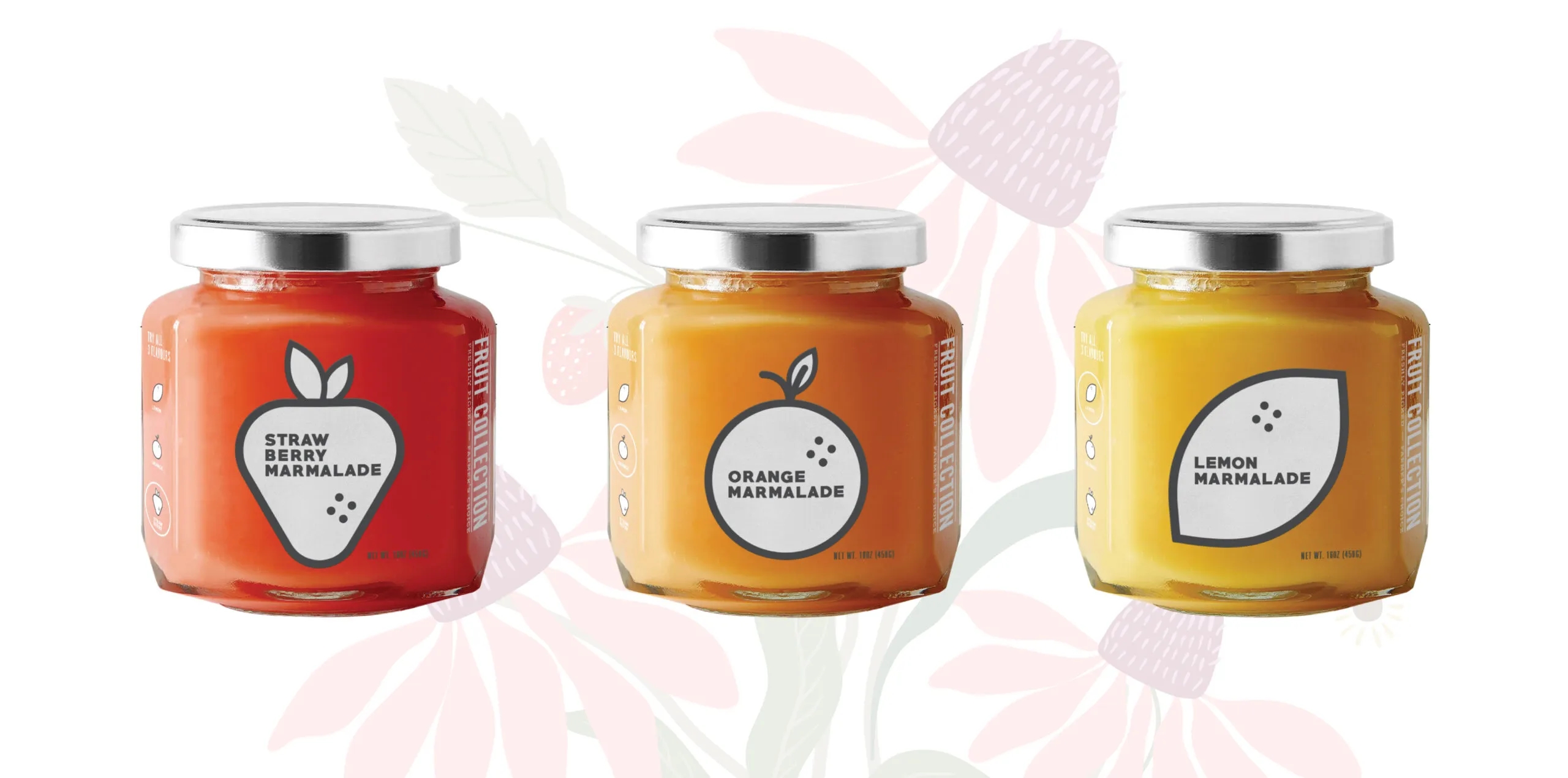 極簡的水果果醬外包裝瓶設計要求(圖1)