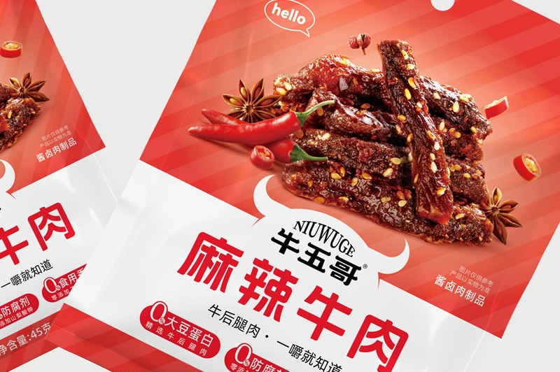 四喜案例“牛五哥”牛肉干：用包裝設(shè)計(jì)撬動(dòng)貨架競(jìng)爭(zhēng)力，打造高復(fù)購(gòu)零食品牌