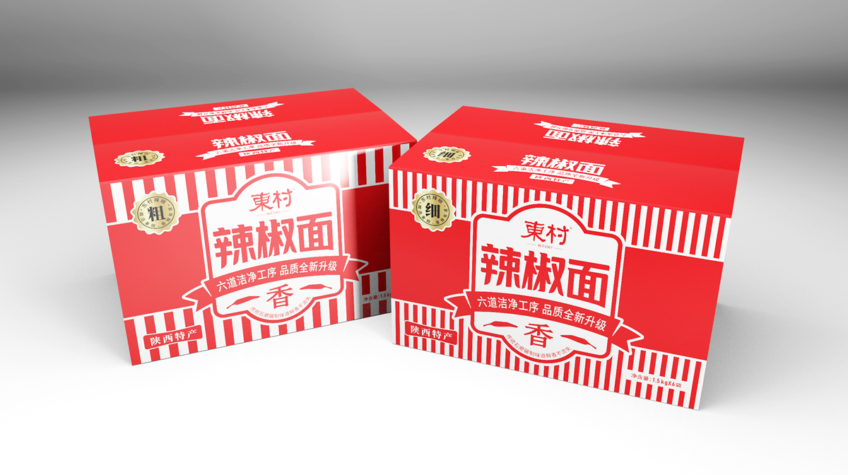 辣椒粉辣椒面包裝設計(圖2) 陜西東村辣椒粉辣椒面包裝設計(圖2)