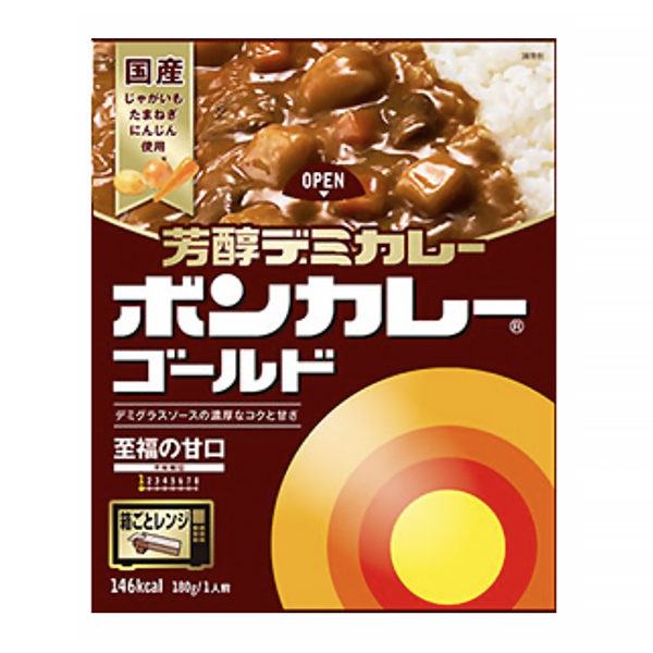 邦咖喱黃金香醇十大咖喱至福的甜口大冢食品食品飲料包裝設計(圖1)