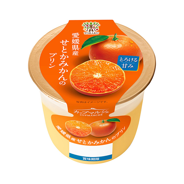 馬爾舍杯愛媛縣產的橘子布丁食品飲料包裝設計(圖1)