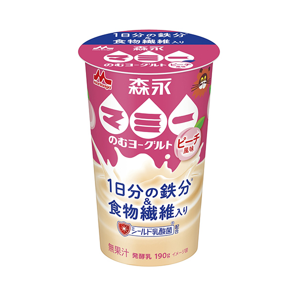 森永麻美所含的酸奶水蜜桃風味森永乳業食品飲料包裝設計(圖1)