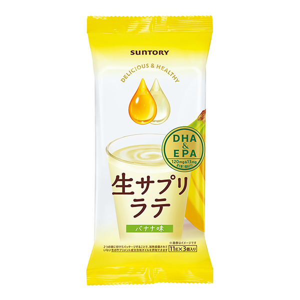 生補(bǔ)品香蕉味三得利食品國際食品飲料包裝設(shè)計(jì)(圖1)