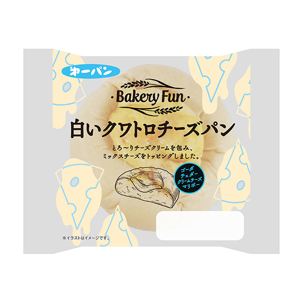 白色的夸特干酪面包第一屋制面包食品飲料包裝設計(圖1)