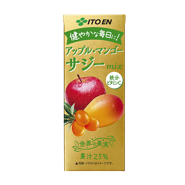 包裝設(shè)計欣賞世界果實＜蘋果芒果& Sarge mix ＞ (伊藤園) (圖1)