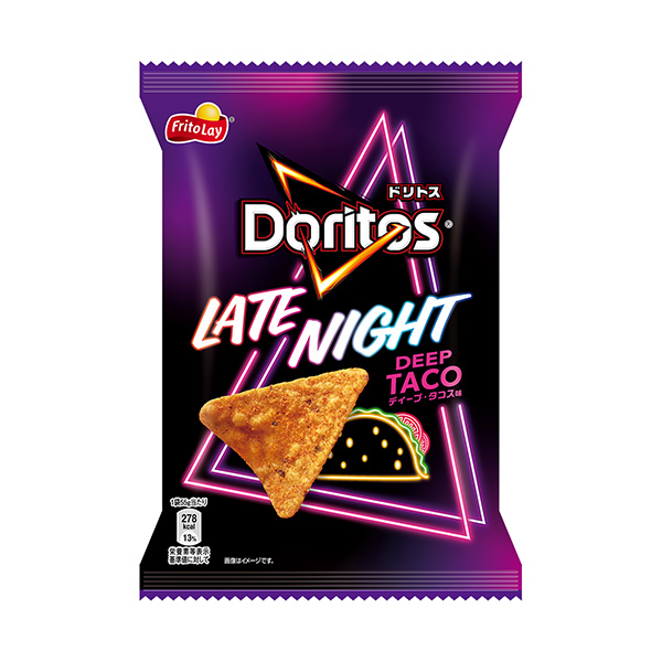 包裝設計欣賞杜麗托斯＜ LATE NIGHT深塔科斯味＞ (日本弗萊特) (圖1)