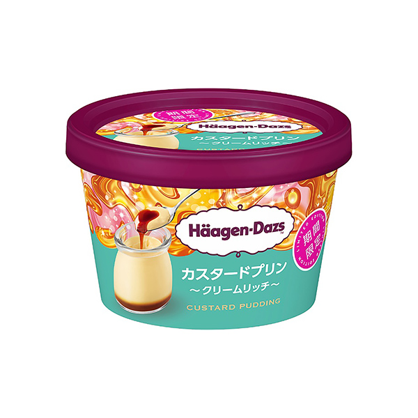 包裝設計欣賞哈根達斯迷你杯＜蛋奶布丁~富奶油~ ＞ (限時) (哈根達斯日本) (圖1)